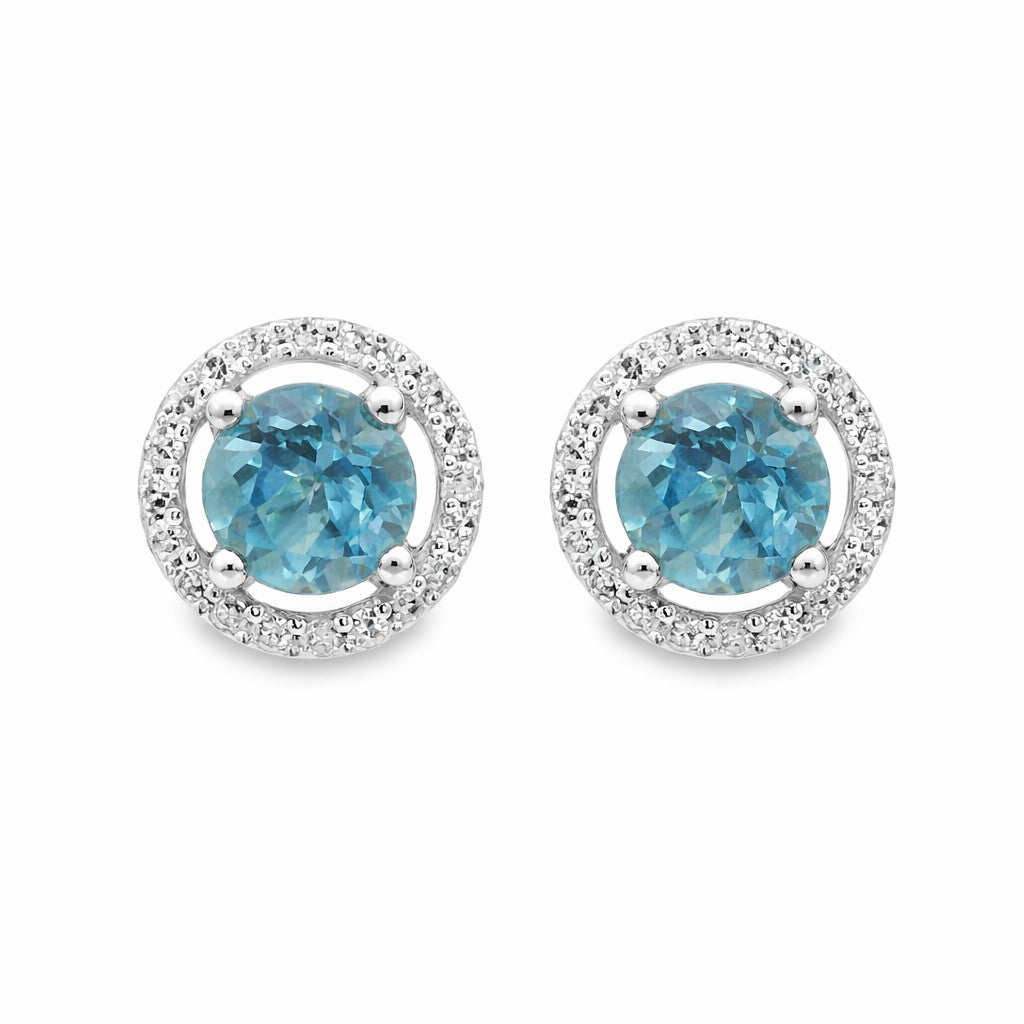 PENDIENTES 18KT 40 BRILLANTES 2 TOPACIOS - Centeralia Plus S.L